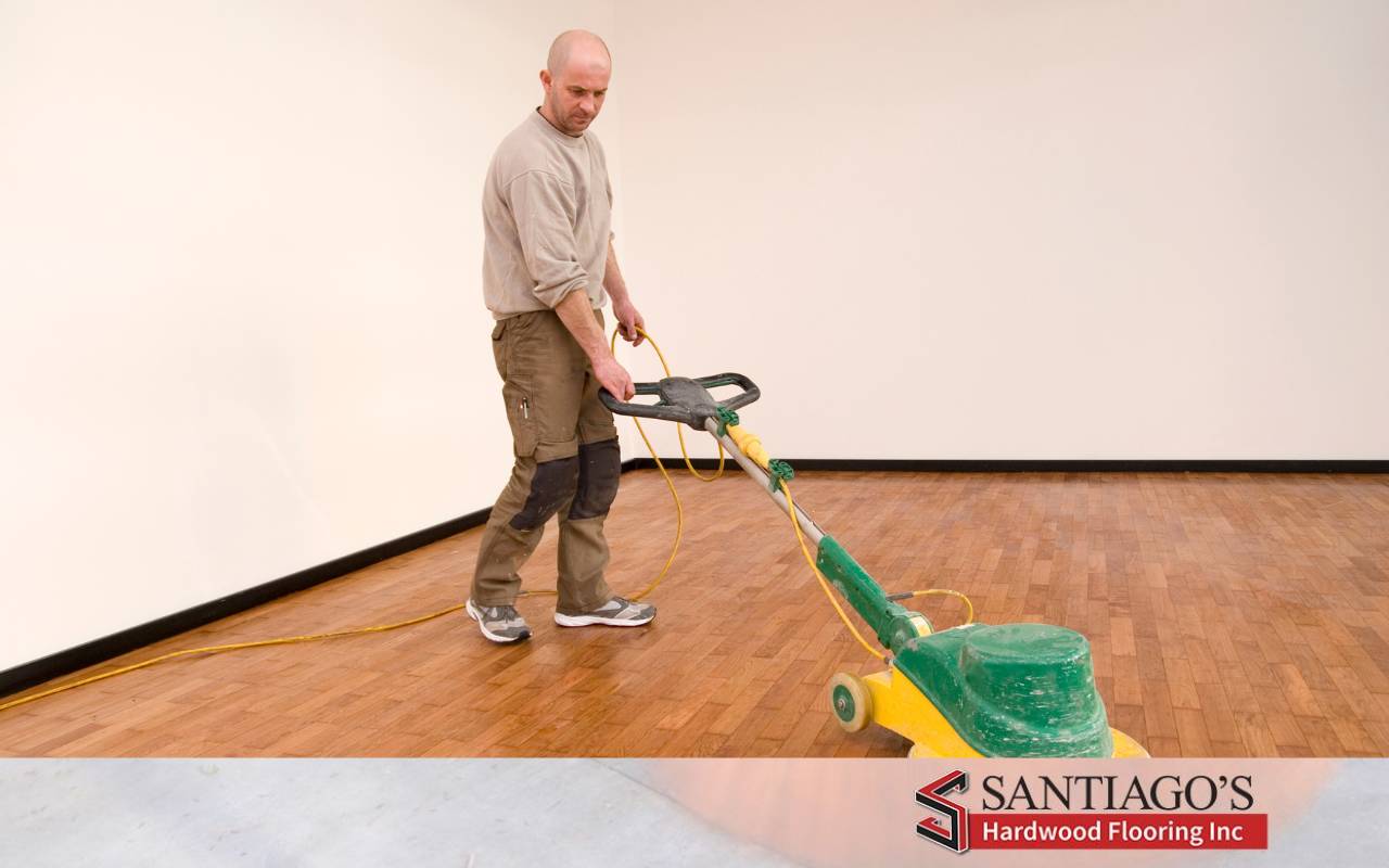 Close-up of wire-brushed engineered flooring sample highlighting texture