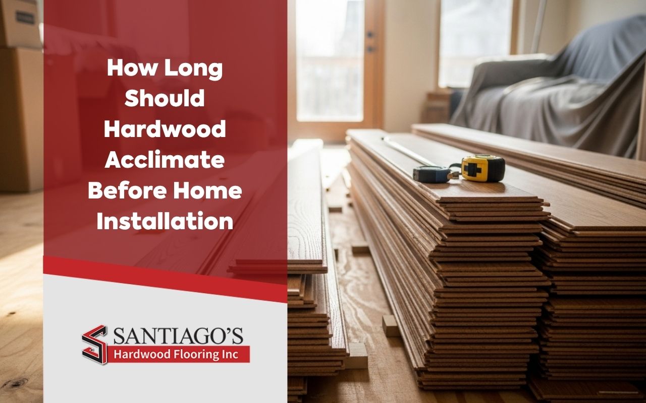 How long should hardwood acclimate before installation in a home