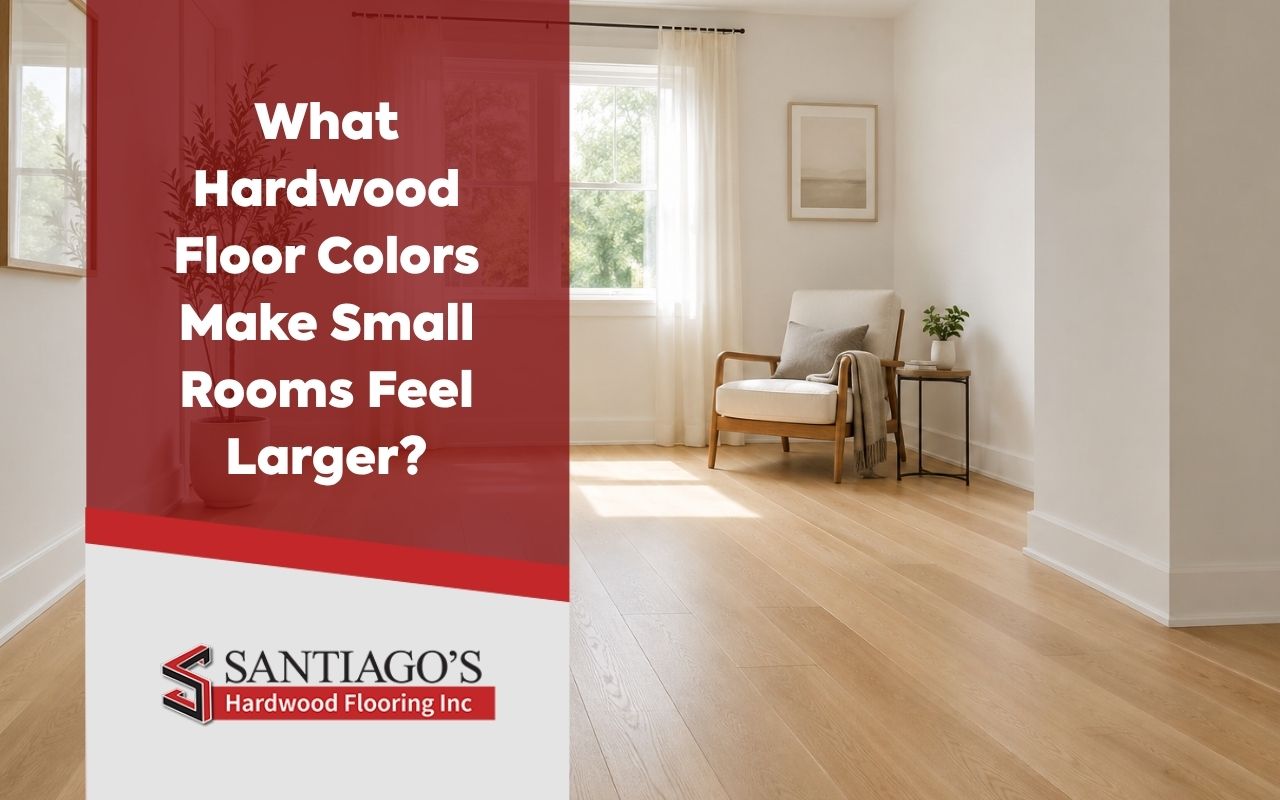 Natural hardwood floor colors for small rooms with simple décor