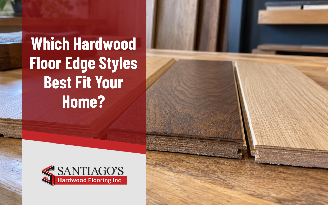 hardwood floor edge styles showing beveled, square, and micro bevel profiles